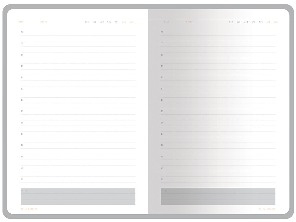 Ежедневник А5 недатированный Mercury, серый