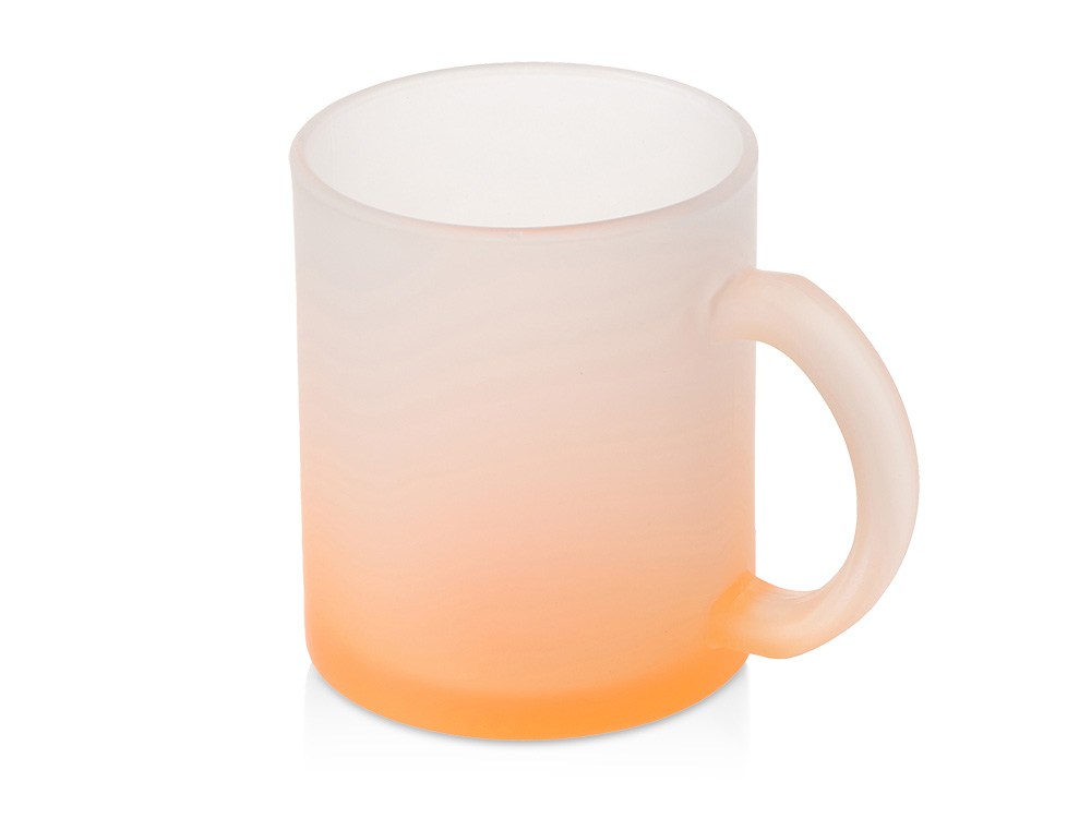 Стеклянная матовая кружка с градиентом для сублимации Омбре с логотипом  | Print Logo
