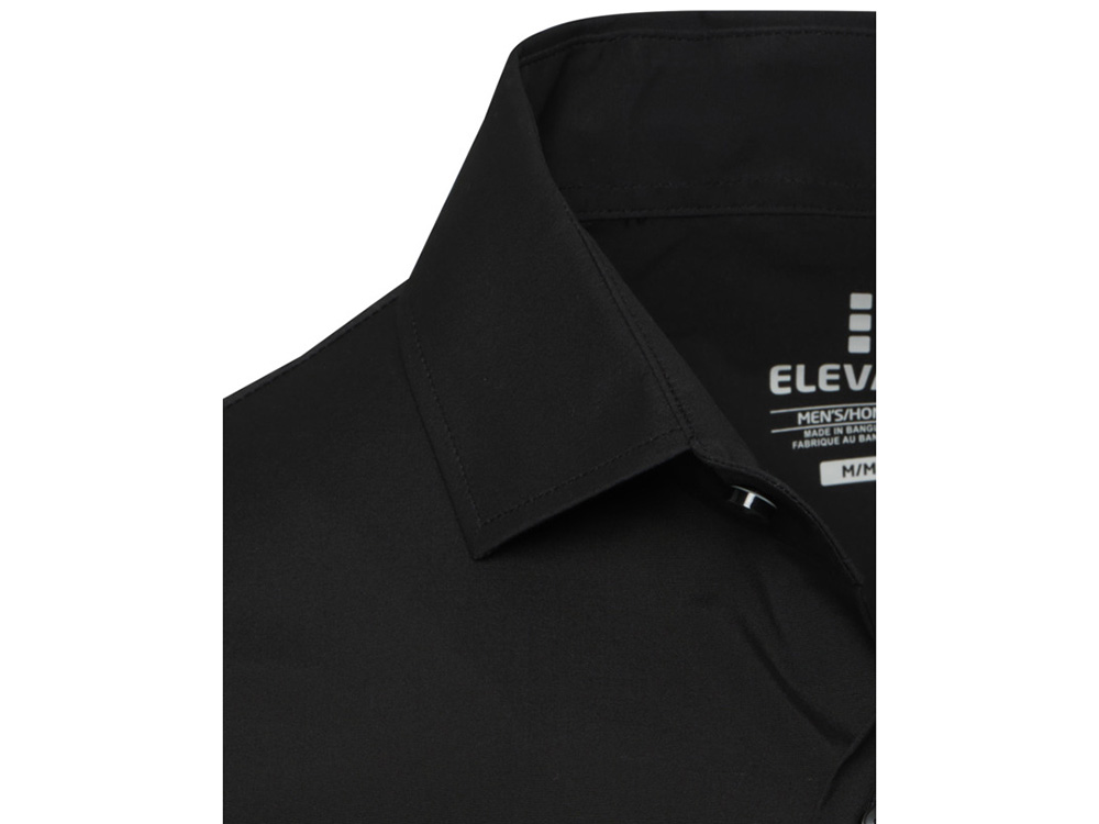 Carnelian мужская рубашка из поплина - сплошной черный