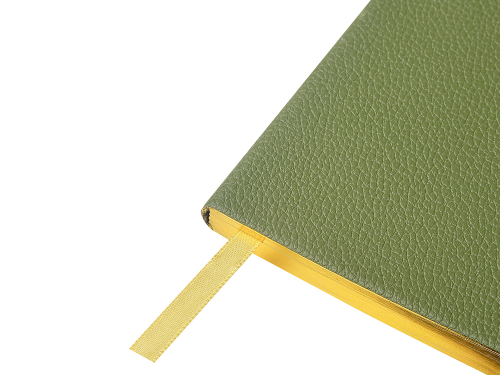 Еженедельник недатированный А6 Verde с нашивкой, зеленый