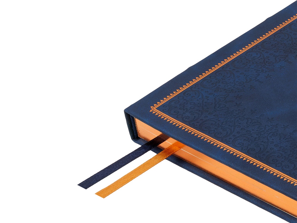 Ежедневник недатированный А4 Royal, синий с бронзовым срезом