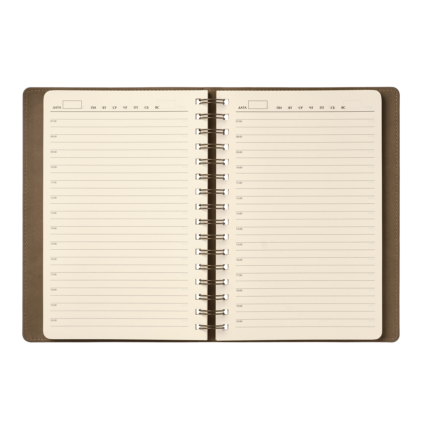 Ежедневник Виста (Vista) недатированный, оранжевый/коричневый