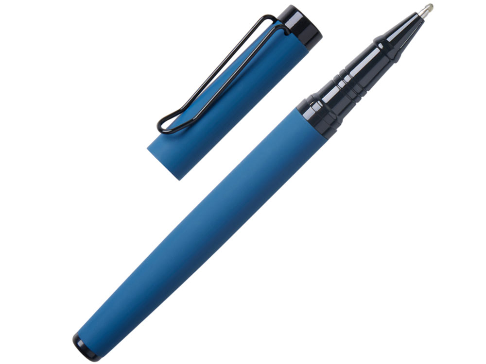 Подарочный набор из 2-х ручек Black Lama soft-touch, темно-синий