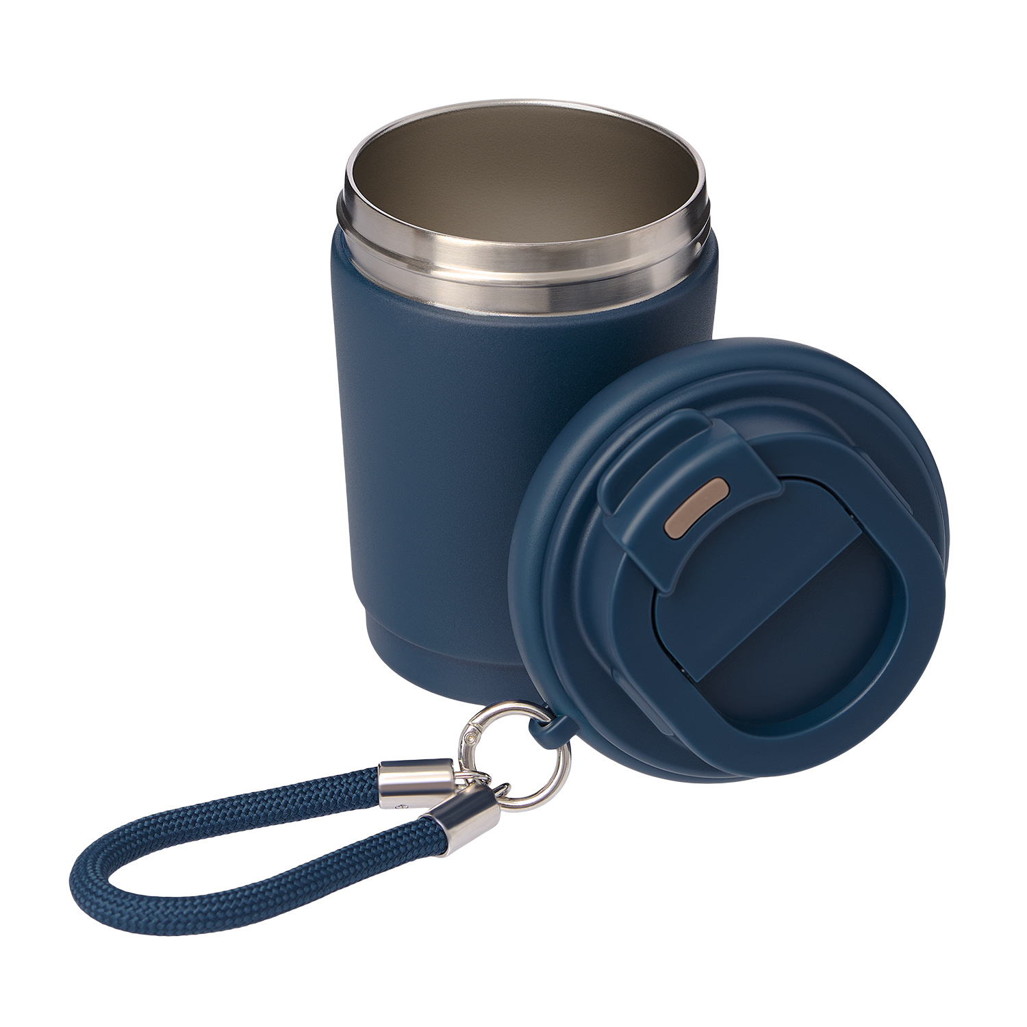 Термокружка вакуумная Sydney, серебряная — пример нанесения логотипа (Portobello Термокружки) | Print Logo