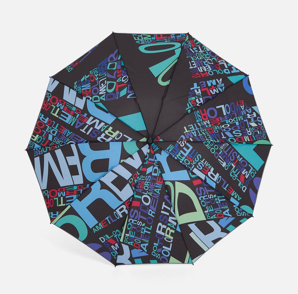 Зонт складной Skymate с запечаткой купола снаружи на заказ фото на сайте Print Logo.