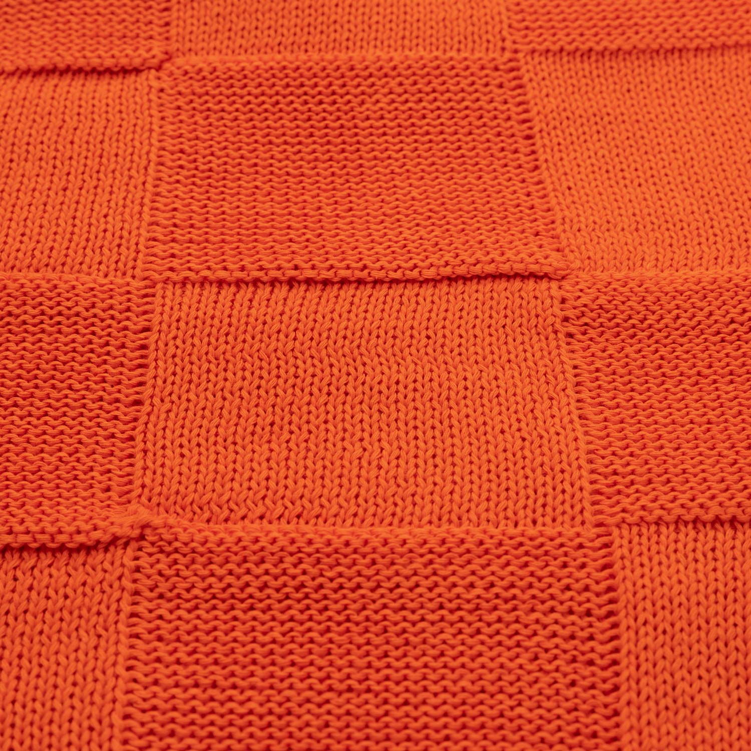 Плед Селла (Cella) вязаный, оранжевый (без подарочной коробки)