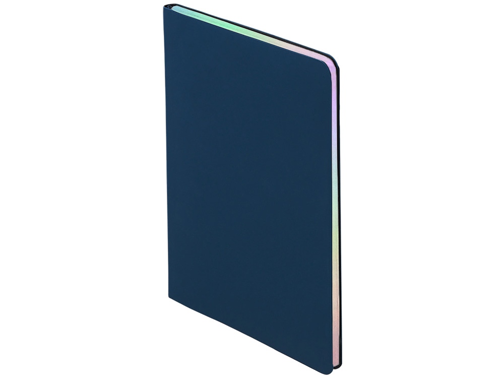 Блокнот А5 в гибкой обложке Fellini с голографическим срезом, темно-синий