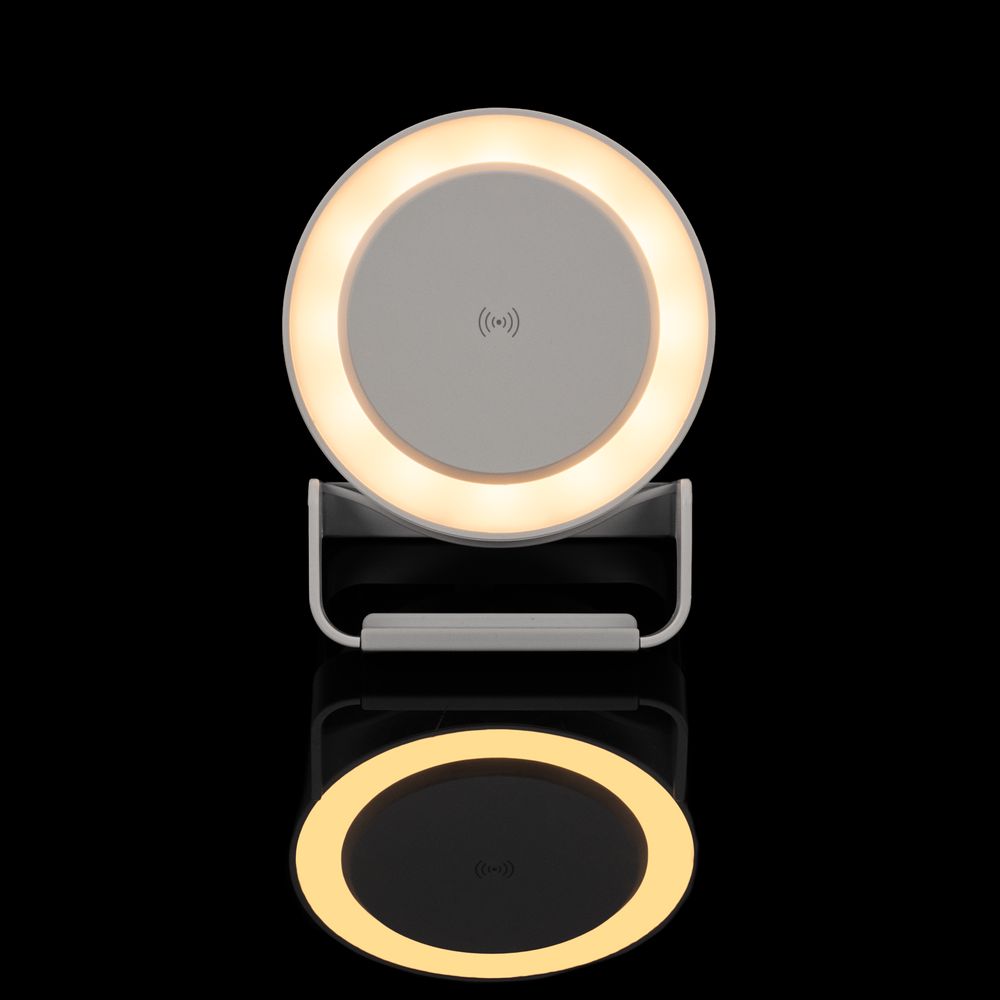 Лампа с колонкой и беспроводной зарядкой moonLight фото на сайте Print Logo.