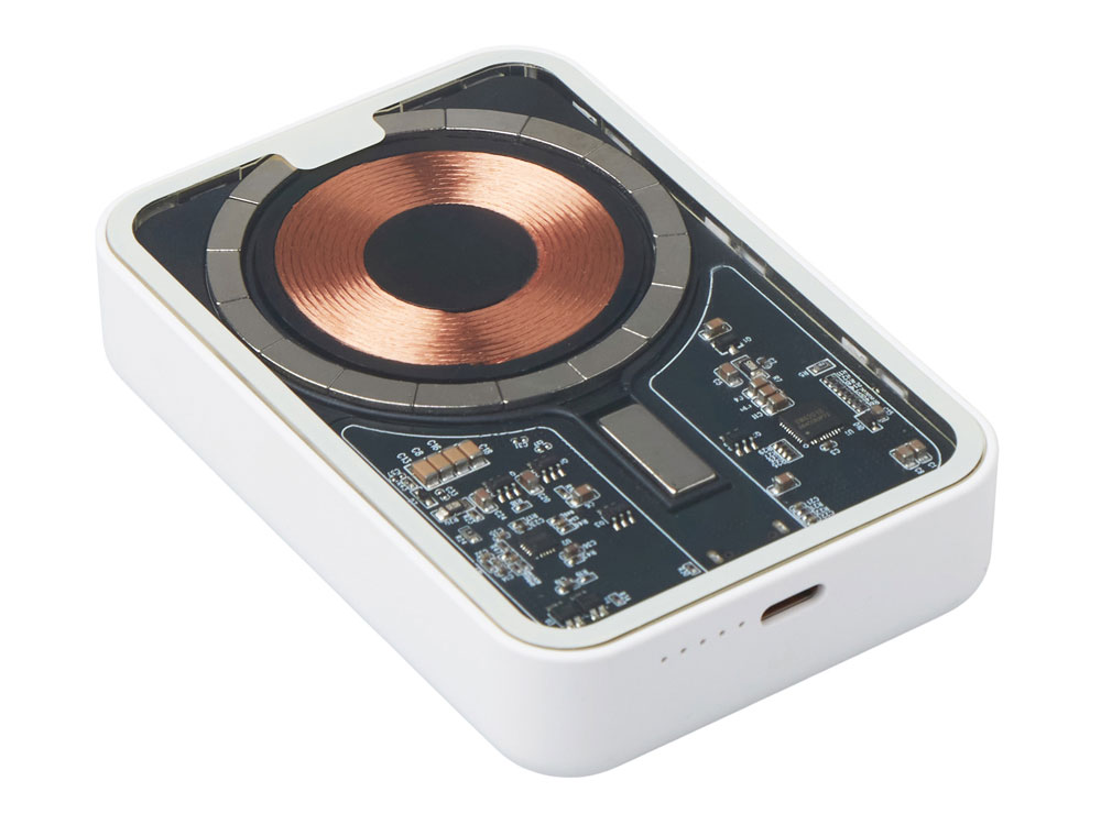 Беспроводной магнитный внешний аккумулятор с QC\PD MagnifIQ, 10000 мАч, 15 Вт с логотипом Qjet | Print Logo