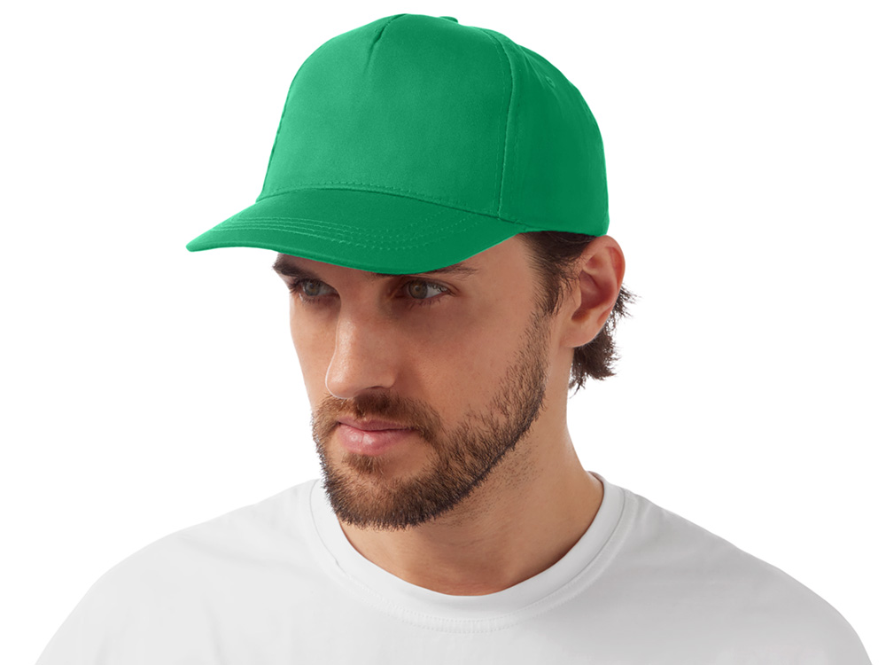 Бейсболка Мемфис 230 5-панельная, зеленая