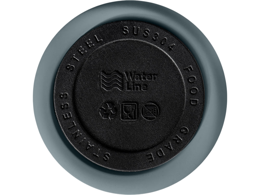 Вакуумная термокружка Waterline c кнопкой Guard, 400 мл, тубус, антрацит