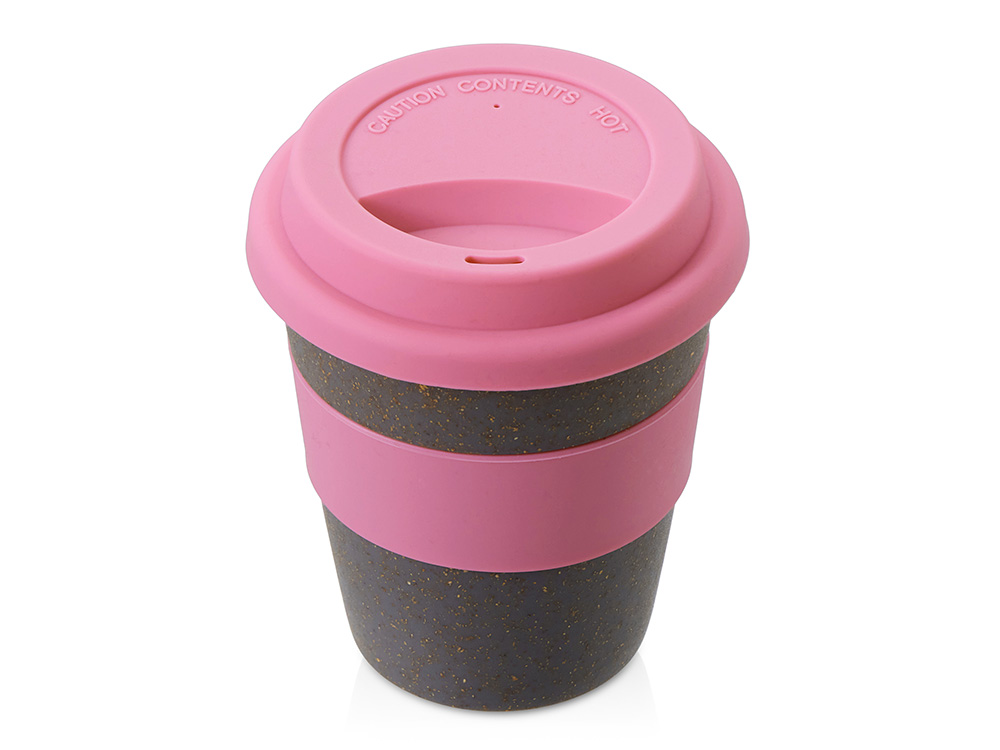 Стакан с силиконовой крышкой Cafe, dust pink
