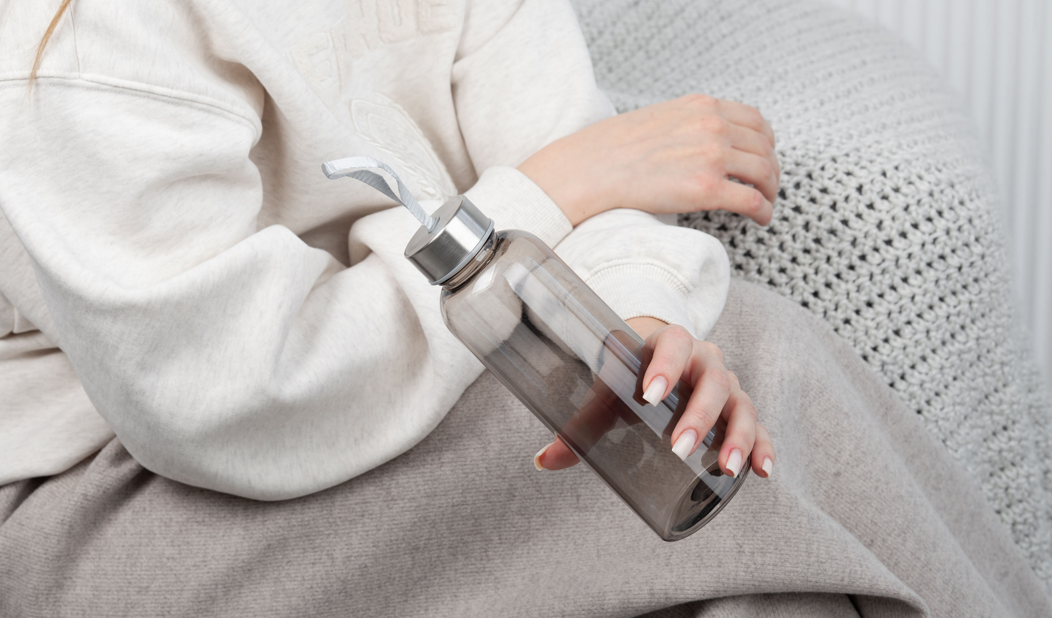 Бутылка для воды "H2O" 500 мл, оранжевый