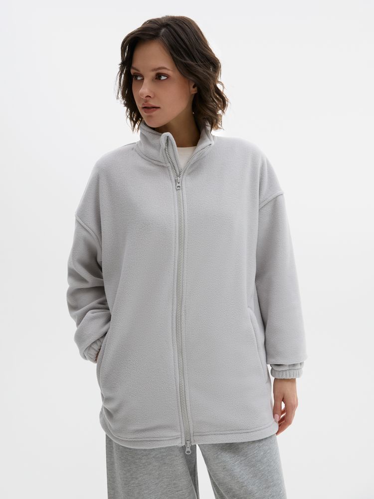 Куртка флисовая унисекс Nebo, светло-серая, размер L