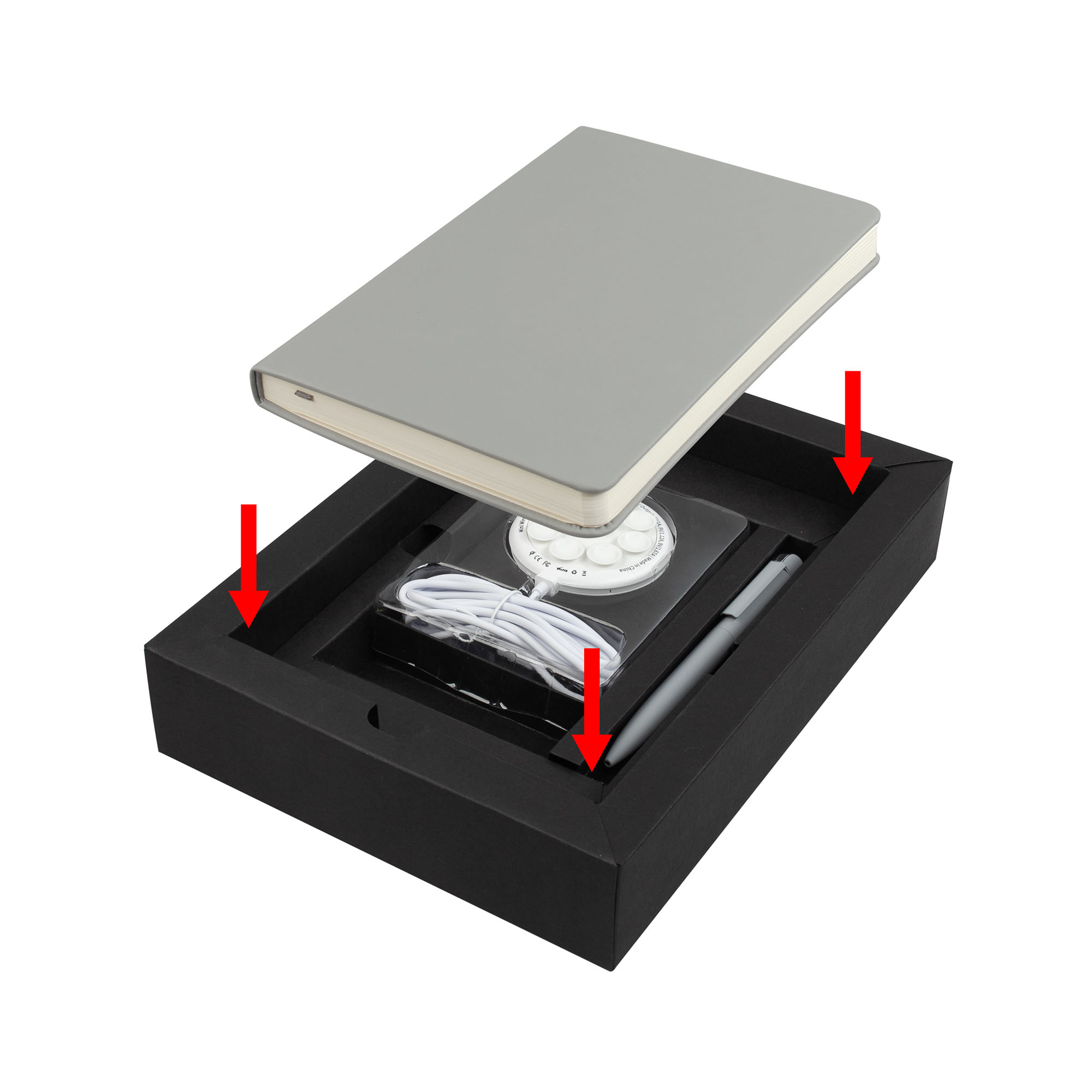 Набор "Light gray J", серый с белым