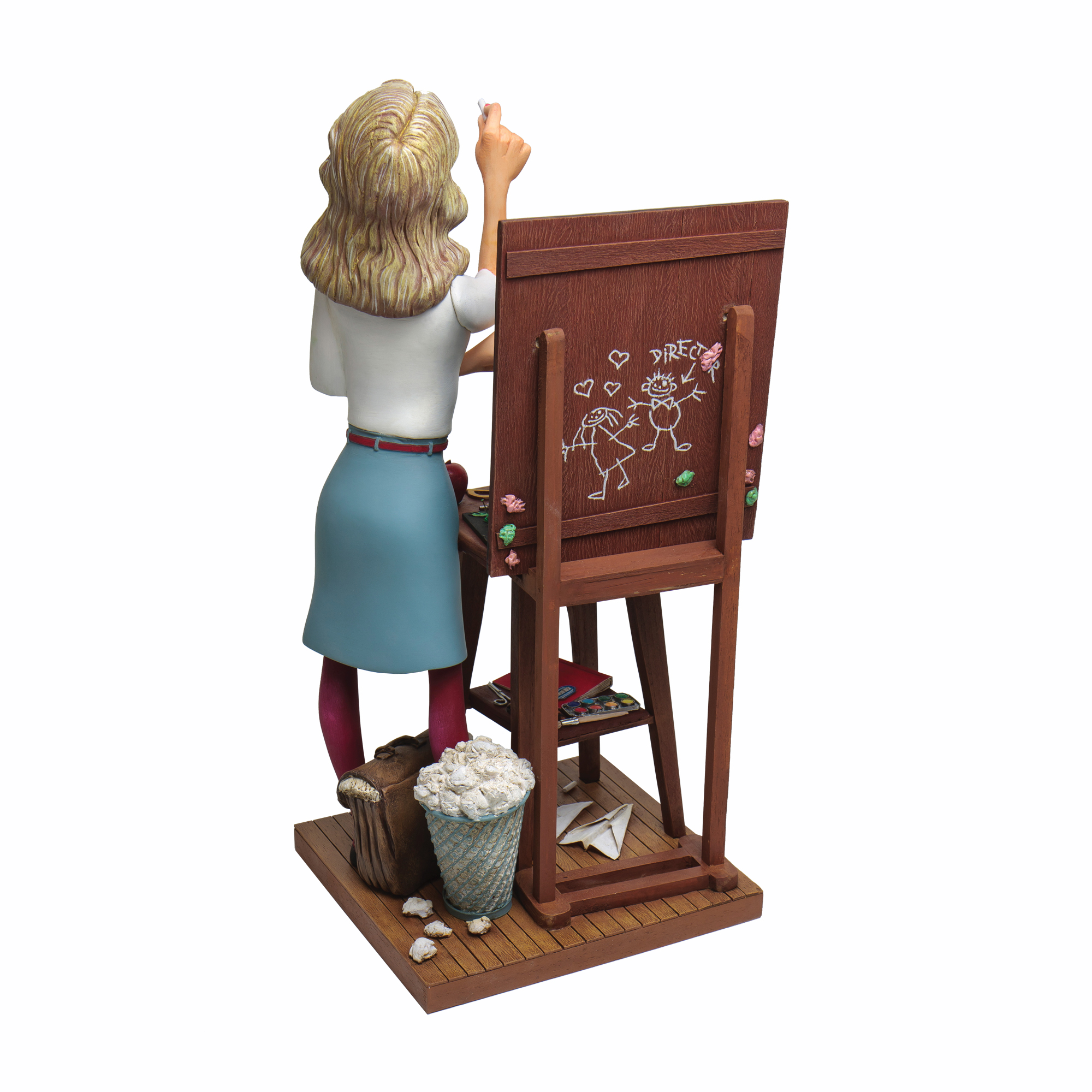 Скульптура "Учительница" — пример нанесения логотипа () | Print Logo