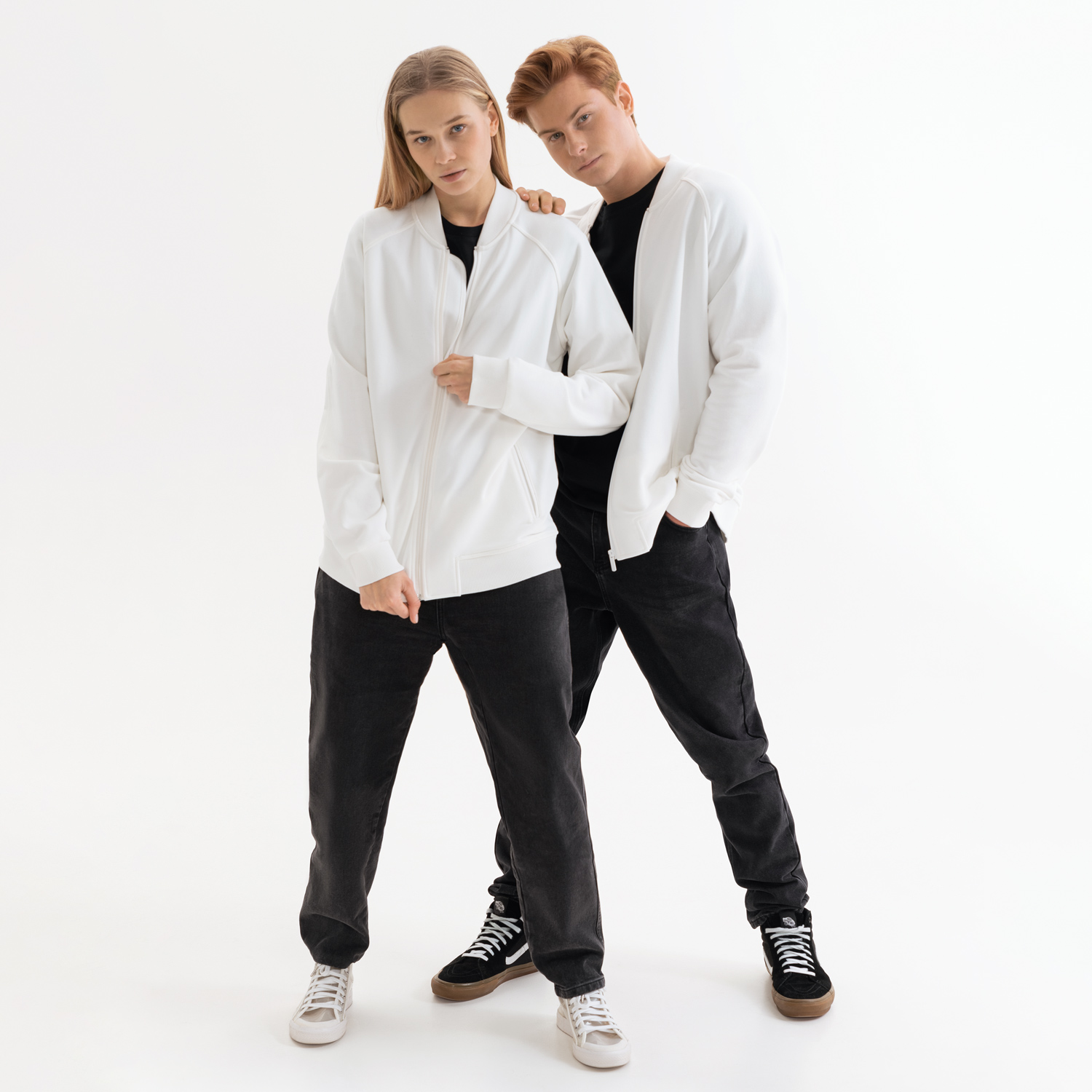 Толстовка на молнии, унисекс Торрес (Torres) белая, размер XL