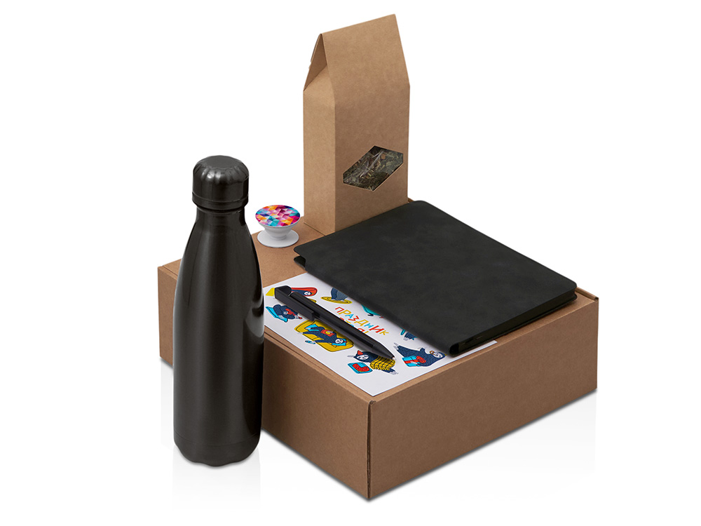 Набор Teanote с термобутылкой, блокнотом, ручкой и чаем с логотипом  | Print Logo