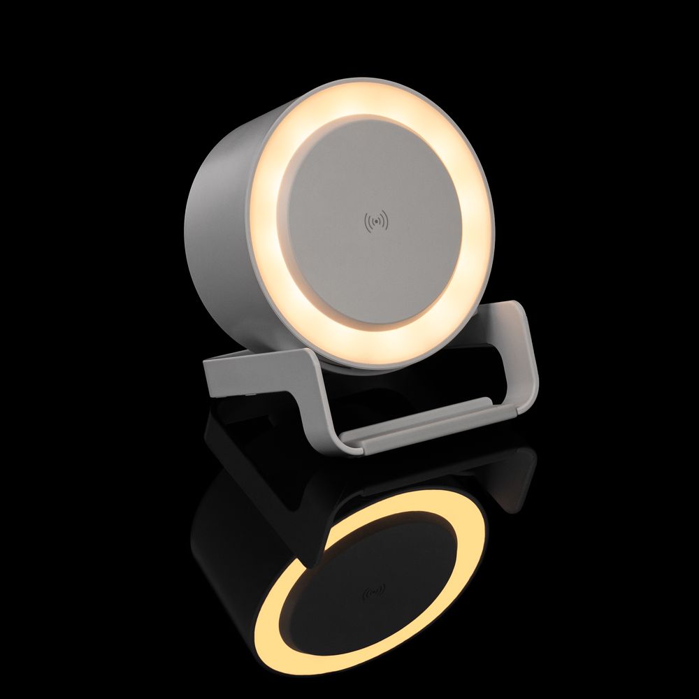 Лампа с колонкой и беспроводной зарядкой moonLight фото на сайте Print Logo.