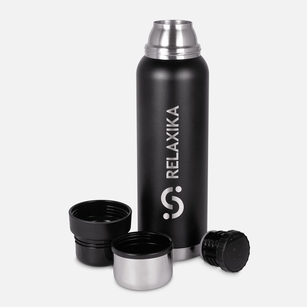 Термос Relaxika 1000 со стикерпаком фото на сайте Print Logo.