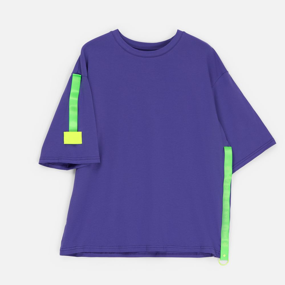 Футболка унисекс оверсайз Street Vibes, фиолетовая, размер XL/XXL