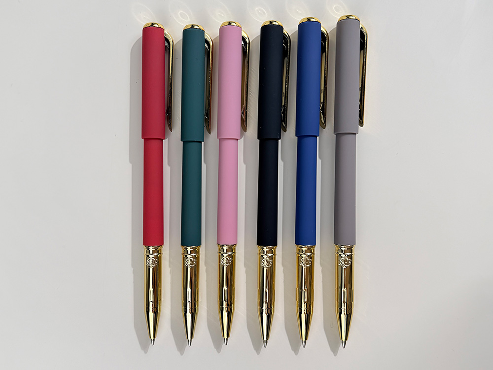 Ручка пластиковая шариковая Parliament, 0,7 мм, синие чернила, серый/золотистый