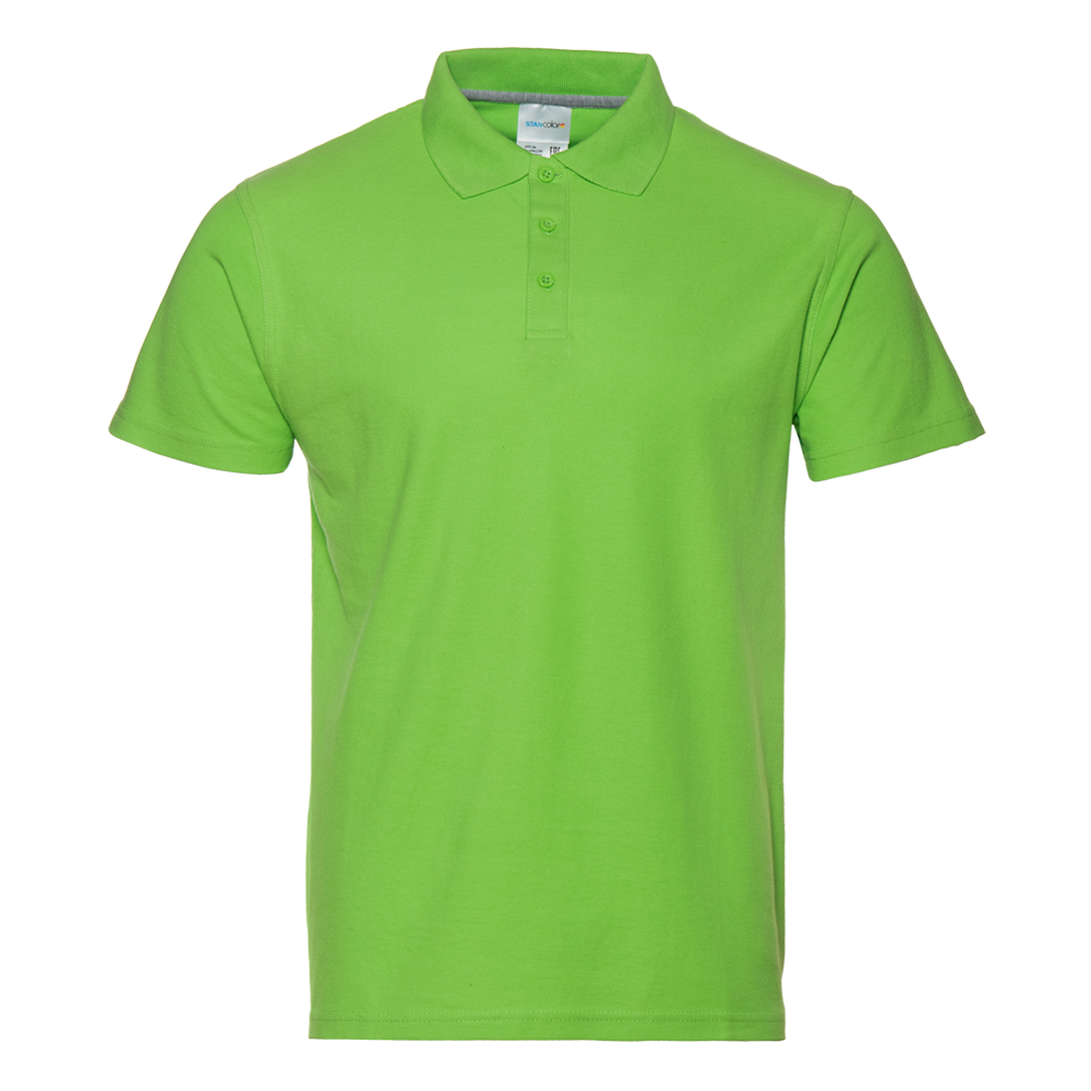 Рубашка поло мужская  STAN хлопок/полиэстер 185, 04, Ярко-зелёный (26) (42/XXS)