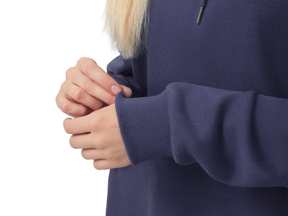 Толстовка с капюшоном оверсайз Lisbon унисекс, темно-синий