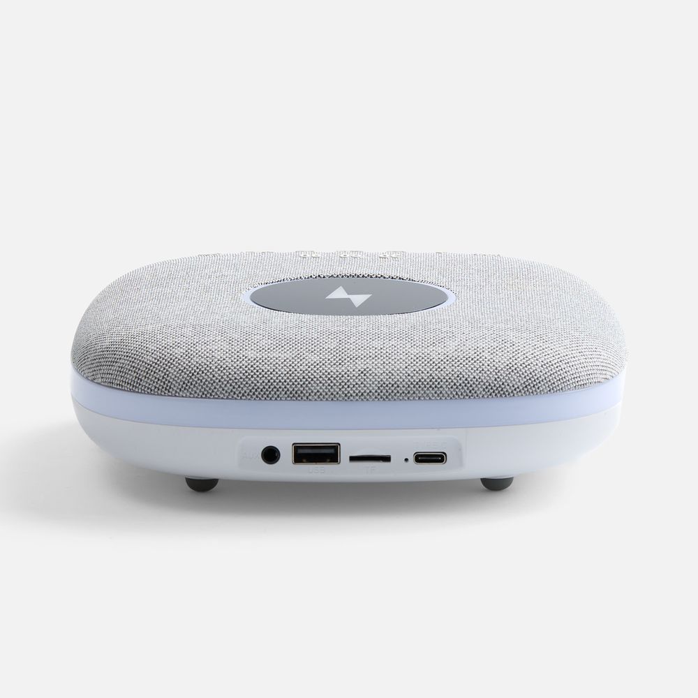 Bluetooth-колонка с беспроводной зарядкой и подсветкой Terrafonic фото на сайте Print Logo.