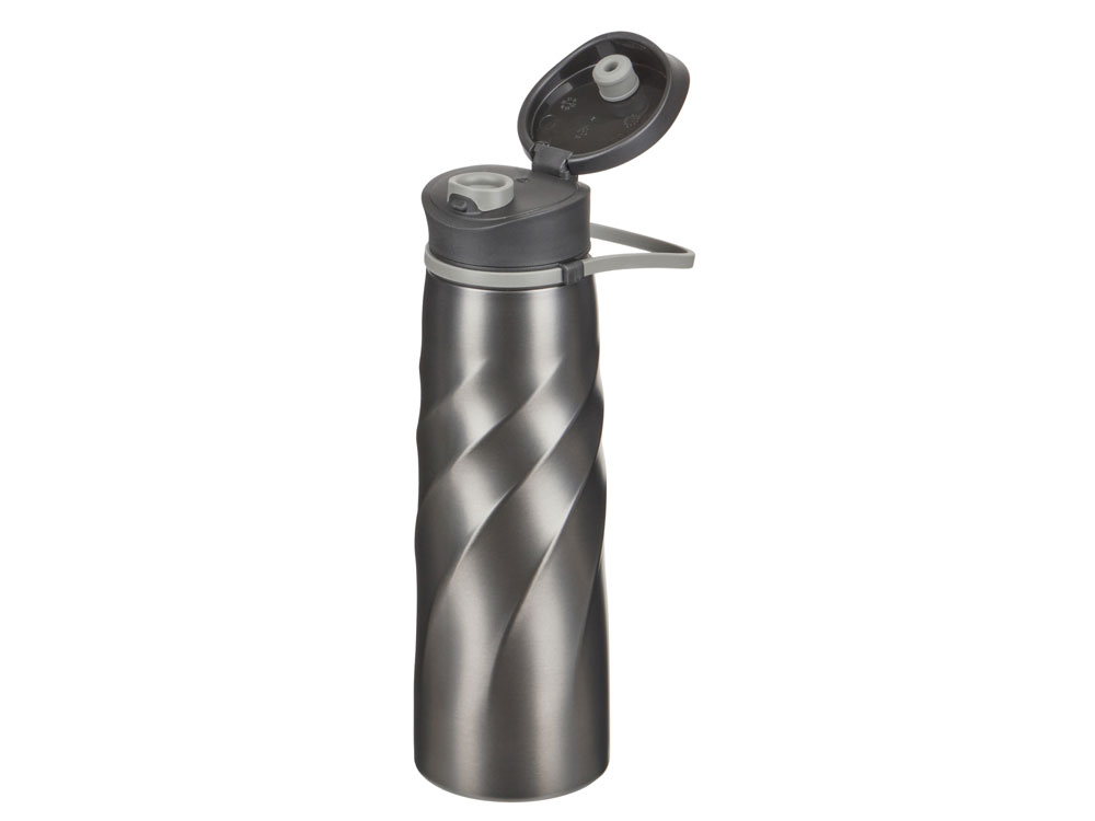 Бутылка для воды Athletica, 1000 мл, нержавеющая сталь, серый