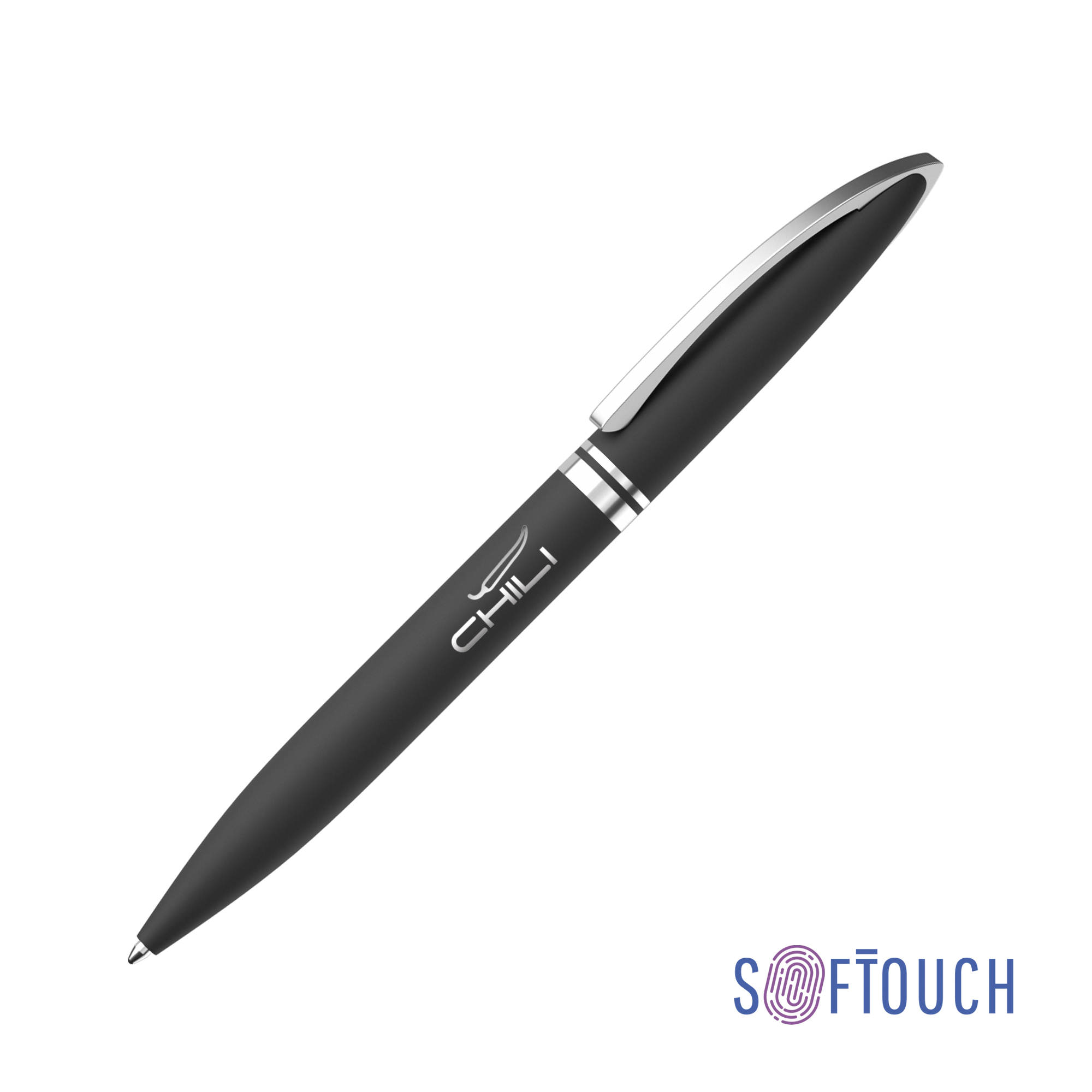 Ручка шариковая "Rocket", покрытие soft touch, оранжевый