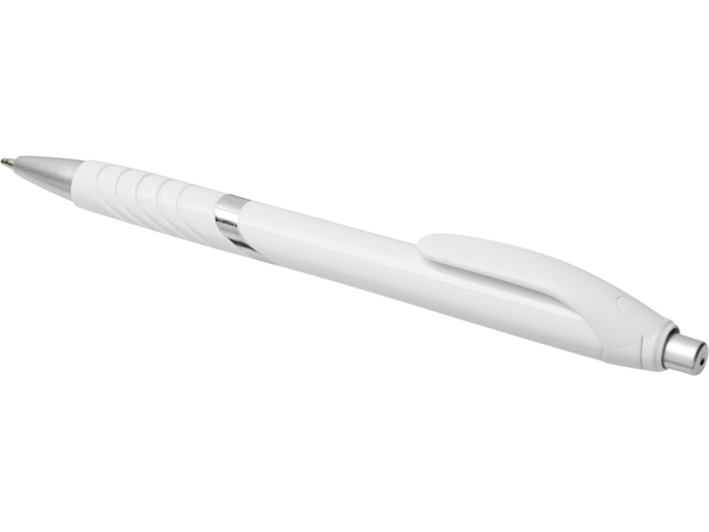 Шариковая ручка Turbo в белом корпусе, белый, синие чернила