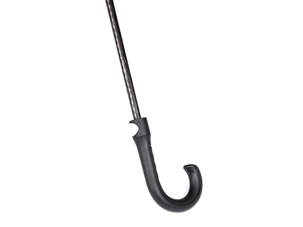 Зонт трость мужской TORBER, полуавтомат, черный, каркас файбергласс, эпонж, пластиковая ручка, диаметр 120 см