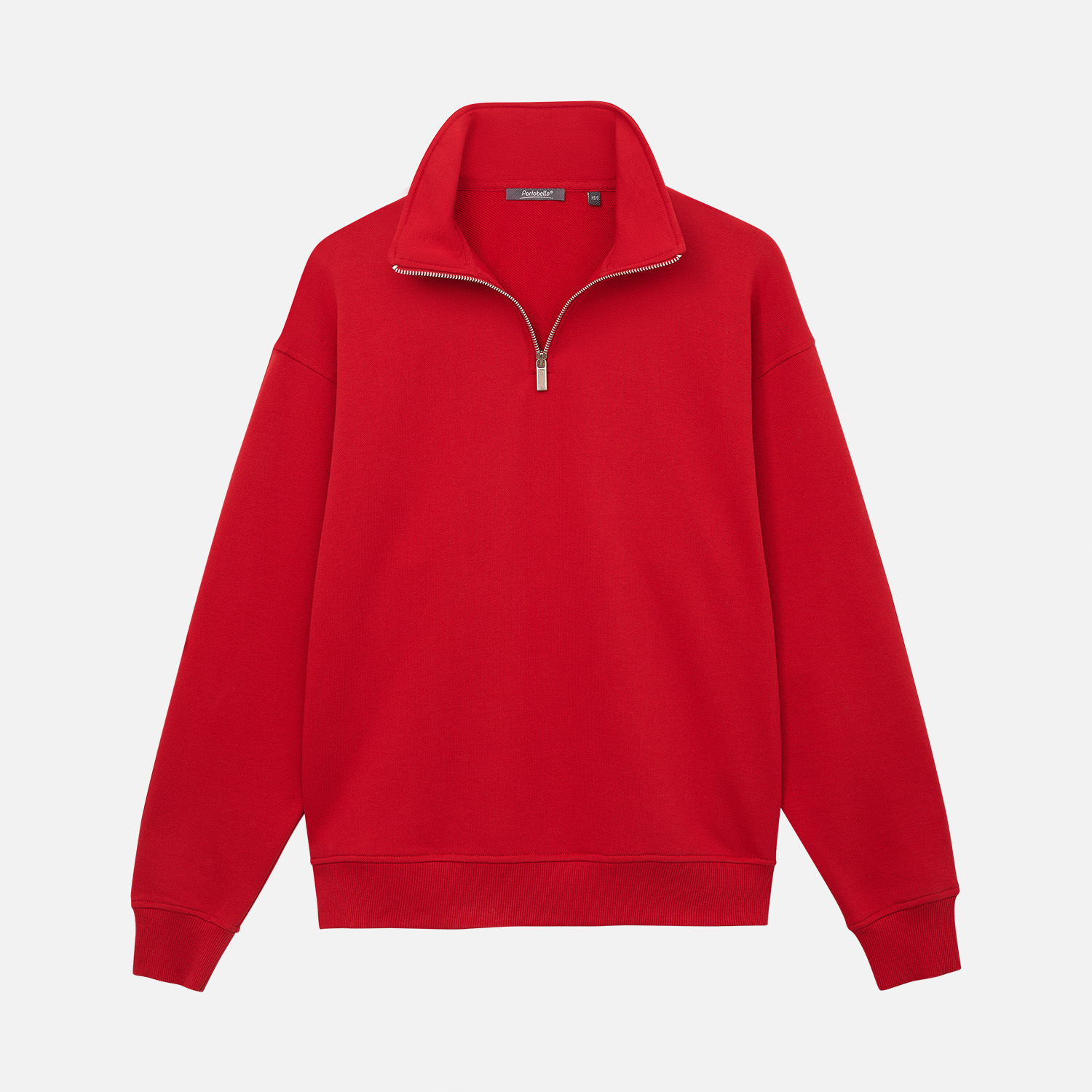 Толстовка на молнии унисекс Флоу (Flow), красная, размер XL/2XL