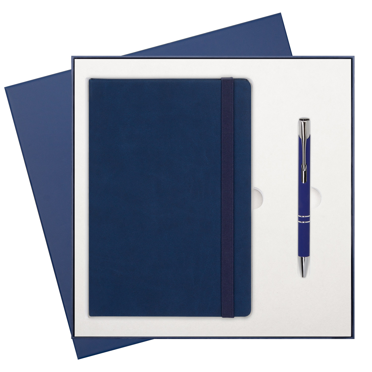 Подарочный набор Latte soft touch BtoBook, синий (ежедневник, ручка)