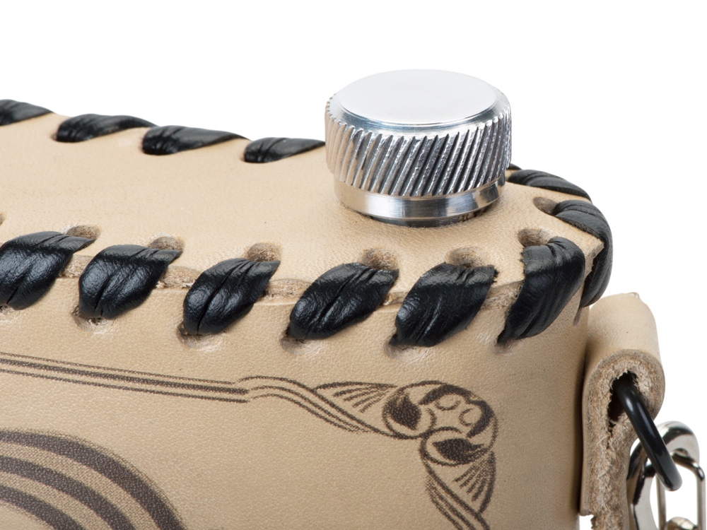 Фляга 503 (белая кожа), 0,5 л