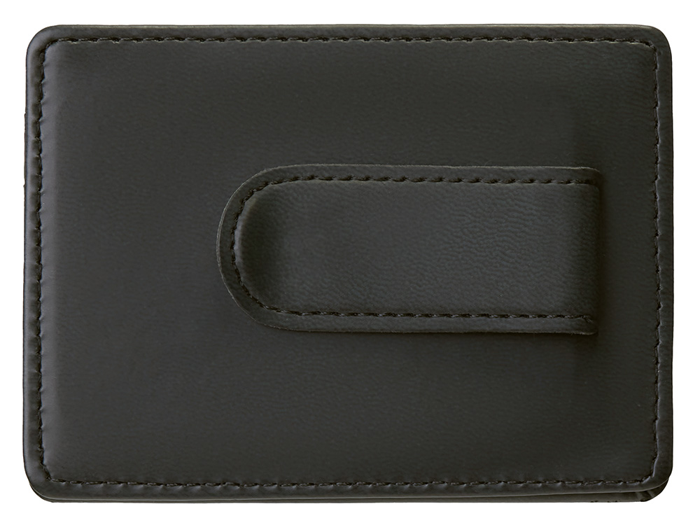 Картхолдер для двух карт и наличных денег с зажимом Crave, черный
