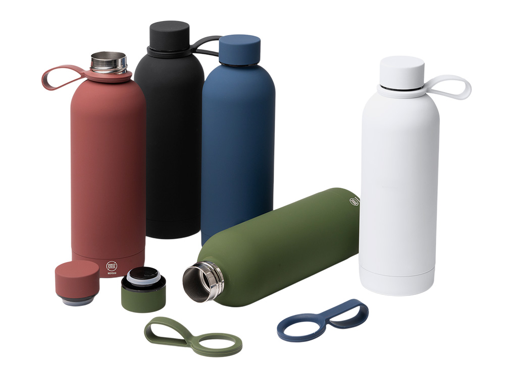 Термобутылка из переработанной нержавеющей стали 500 мл Сивас (SIVAS), темно-красный