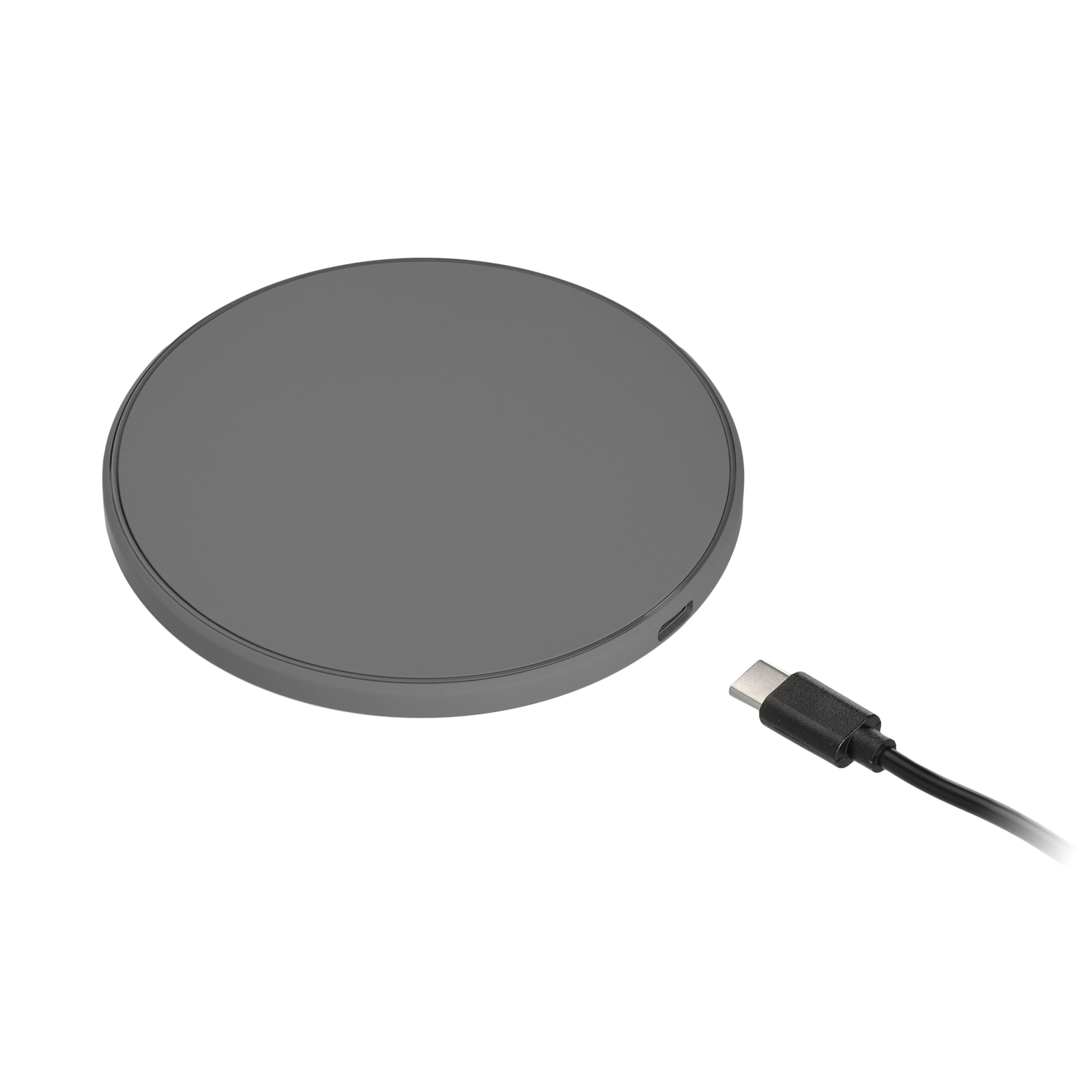 Беспроводное зарядное устройство с подсветкой 15W Аурис (Auris), серое