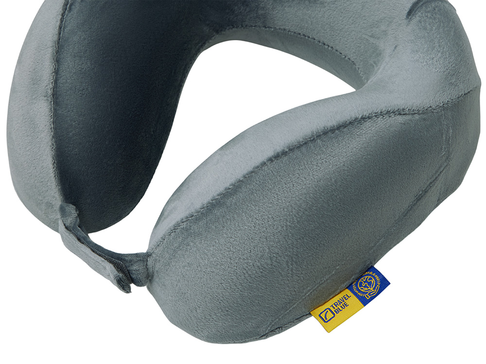 Подушка для путешествий с эффектом памяти Travel Blue Tranquility Pillow, увеличенная (212), цвет серый