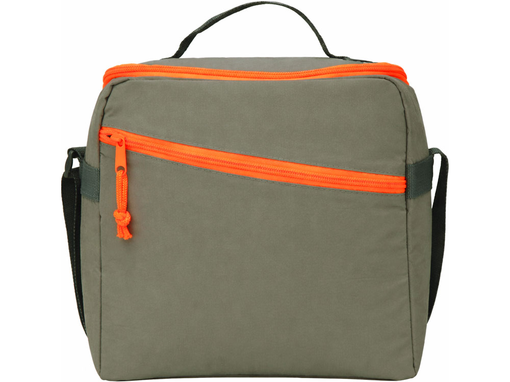 Изотермическая сумка-холодильник Neo Classic c контрастной молнией, серый/оранжевый