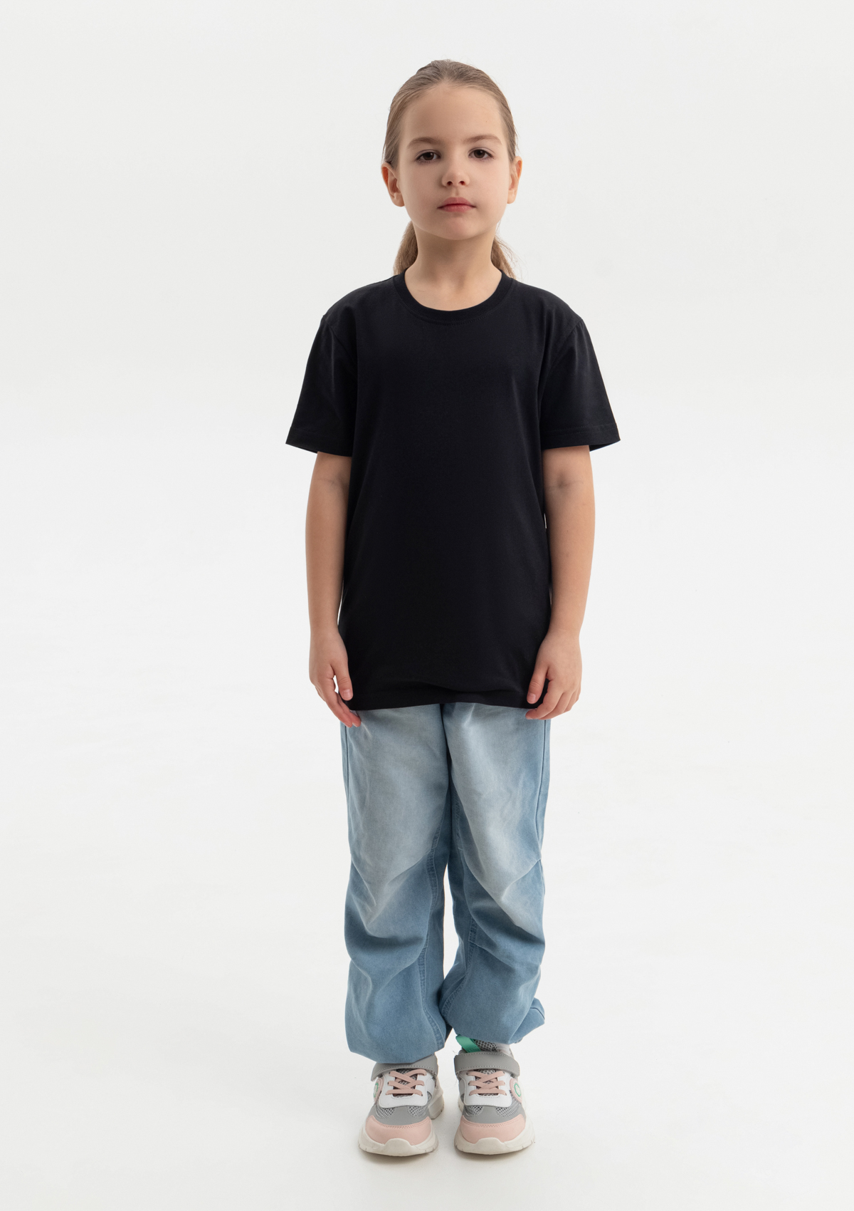 Футболка детская STAN хлопок 140, 06U, Чёрный,  (20)  (6 лет)