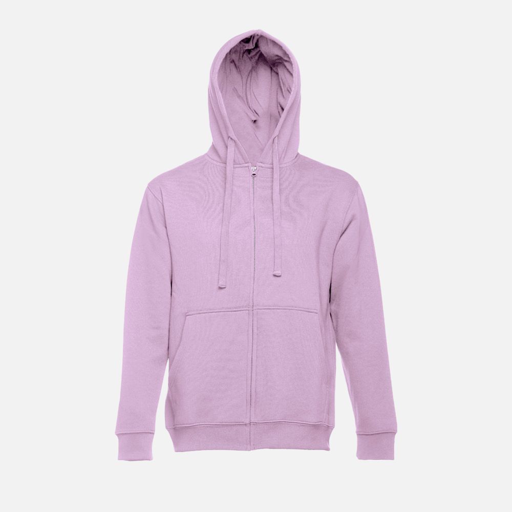 Толстовка мужская на молнии с капюшоном Amsterdam, сиреневая, размер M