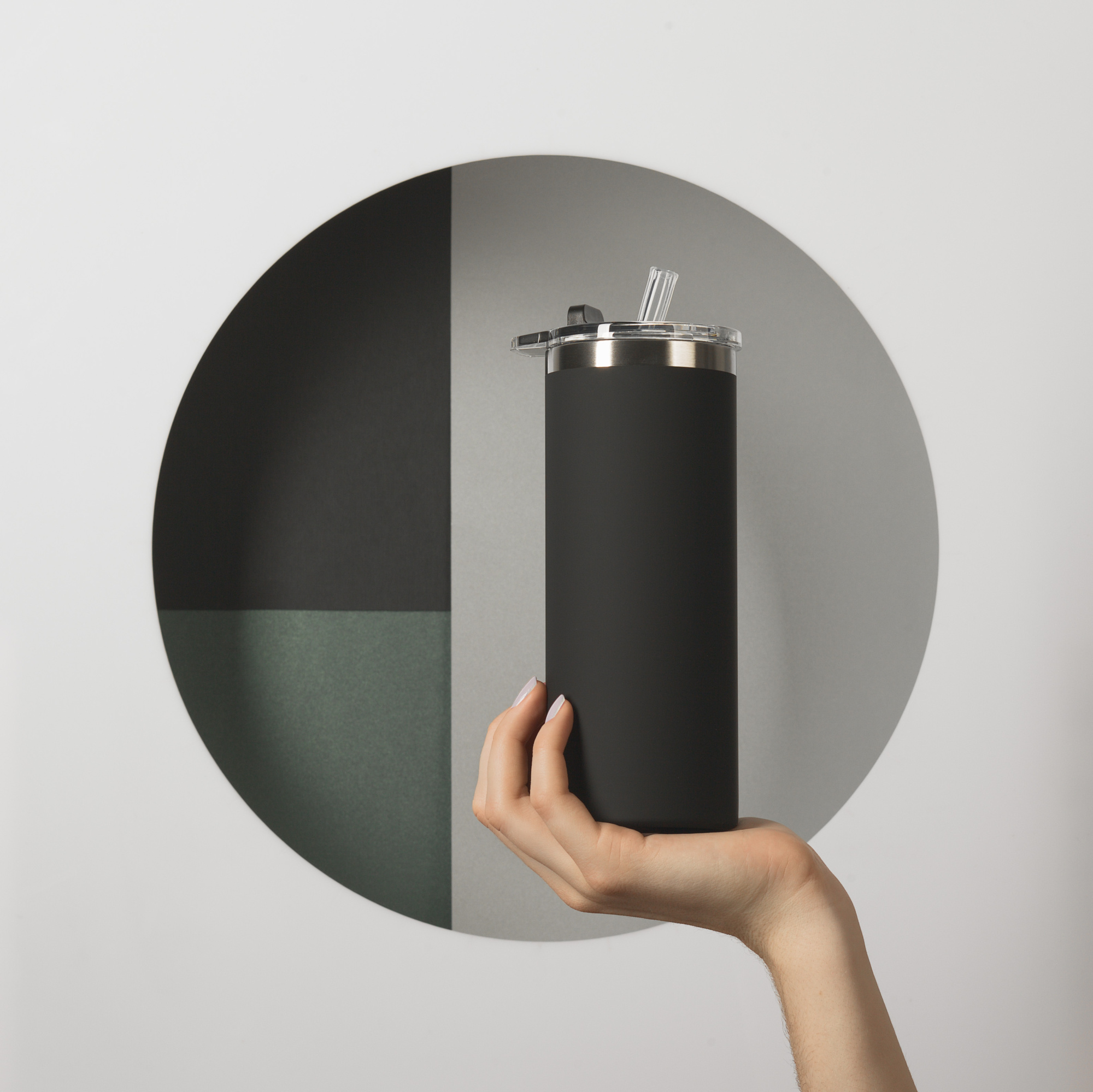 Термостакан "Хилтон" 480 мл, покрытие soft touch — пример нанесения логотипа (SOFTOUCH) | Print Logo