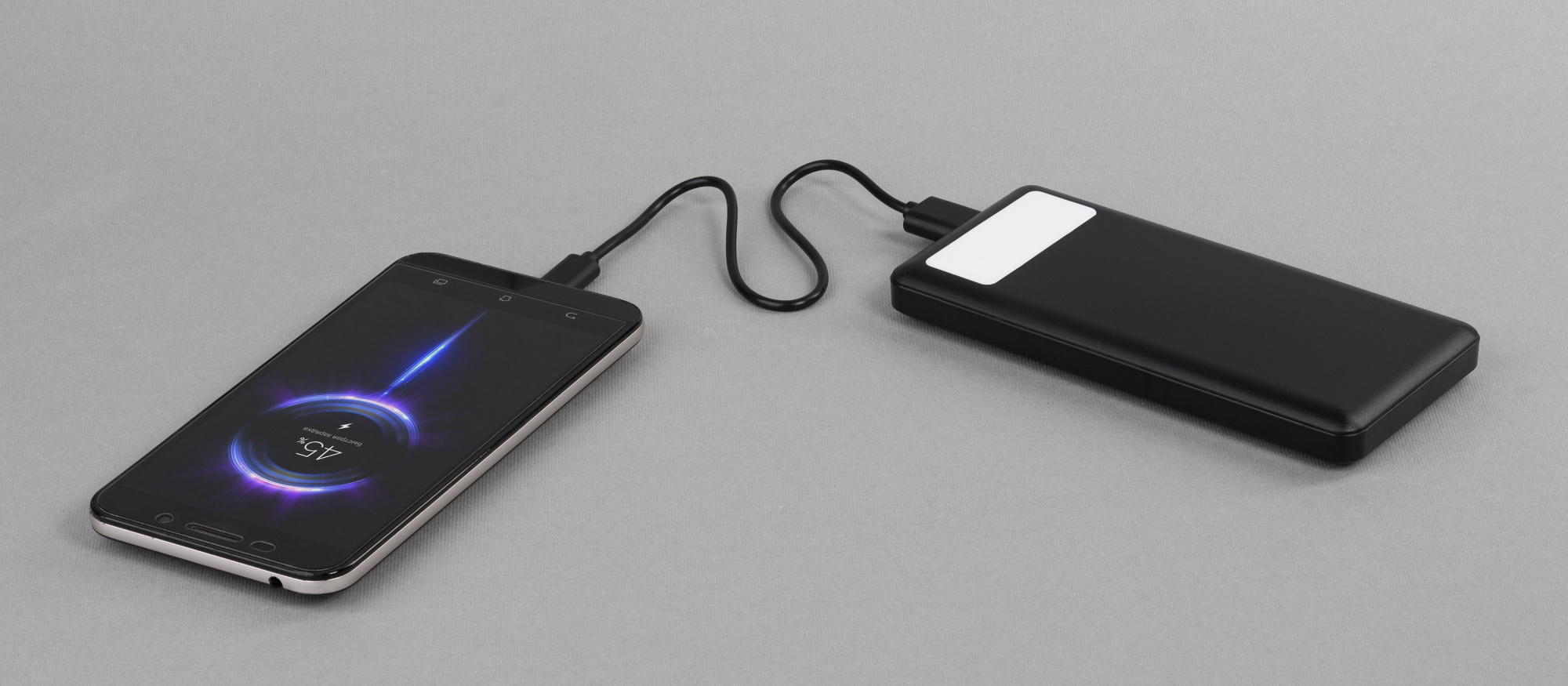 Зарядное устройство "Lumos" 10000 mAh с фонариком фото на сайте Print Logo.