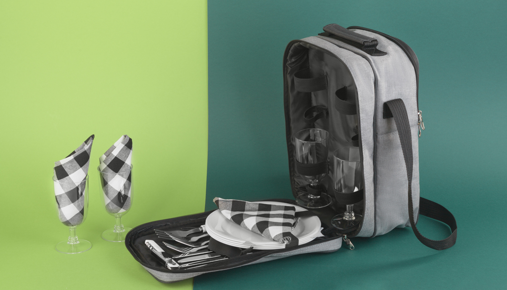 Набор для пикника "Эквадор" на 4 персоны с холодильным отделением фото на сайте Print Logo.