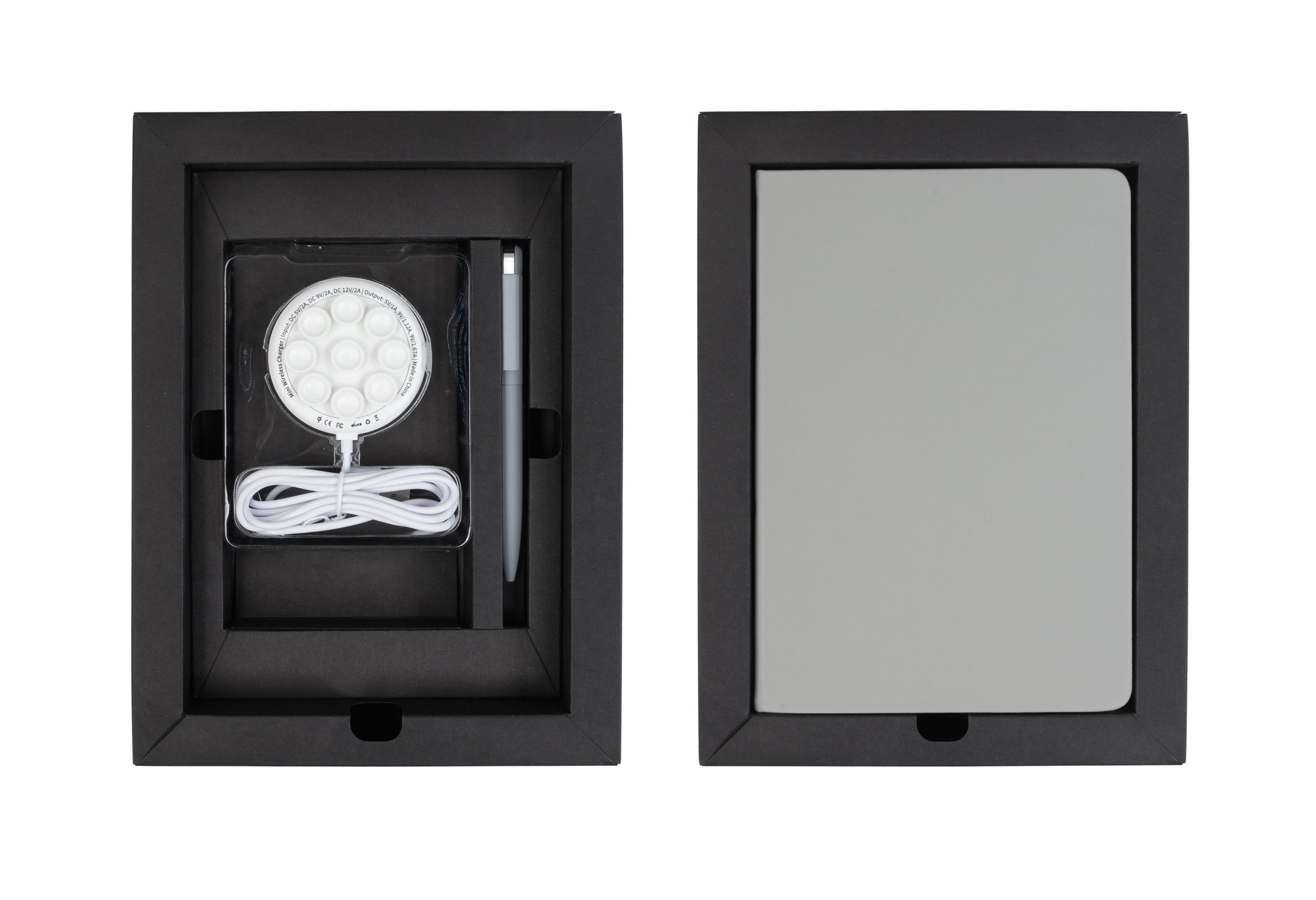 Набор "Light gray J", серый с белым