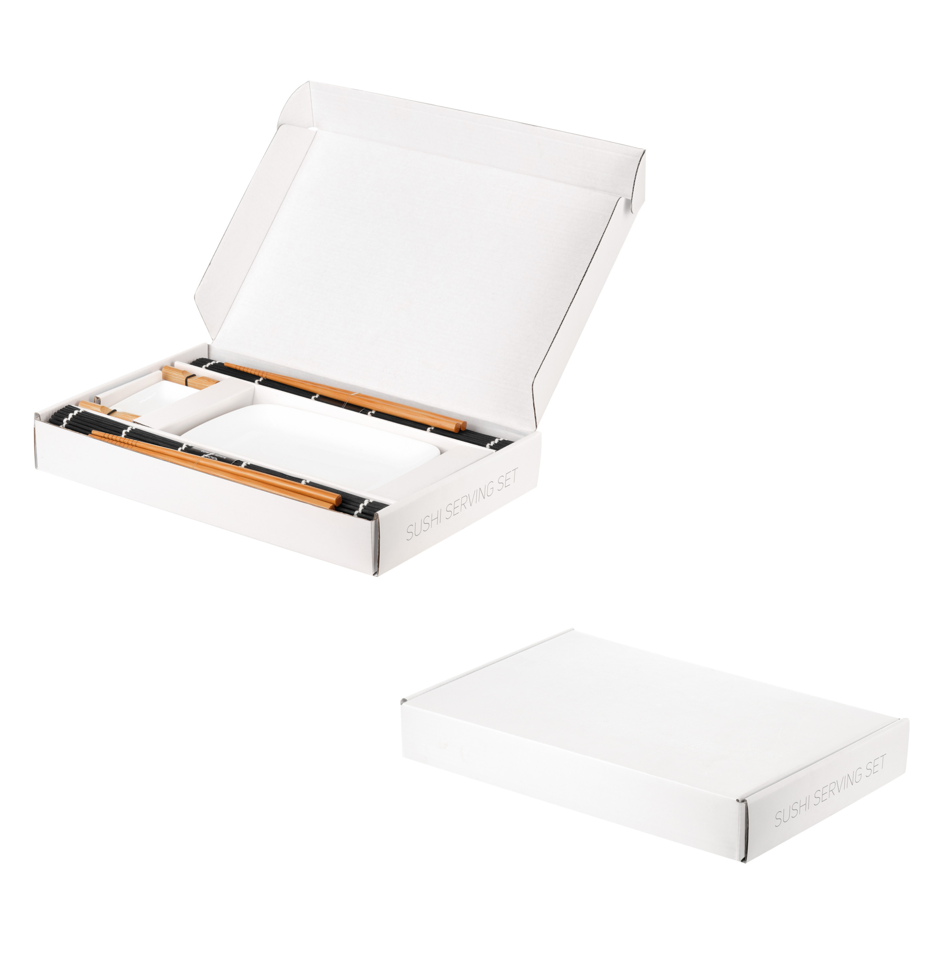 Набор для сервировки суши Tokyo (10 предметов), черный — пример нанесения логотипа (Portobello Чёрная пятница) | Print Logo